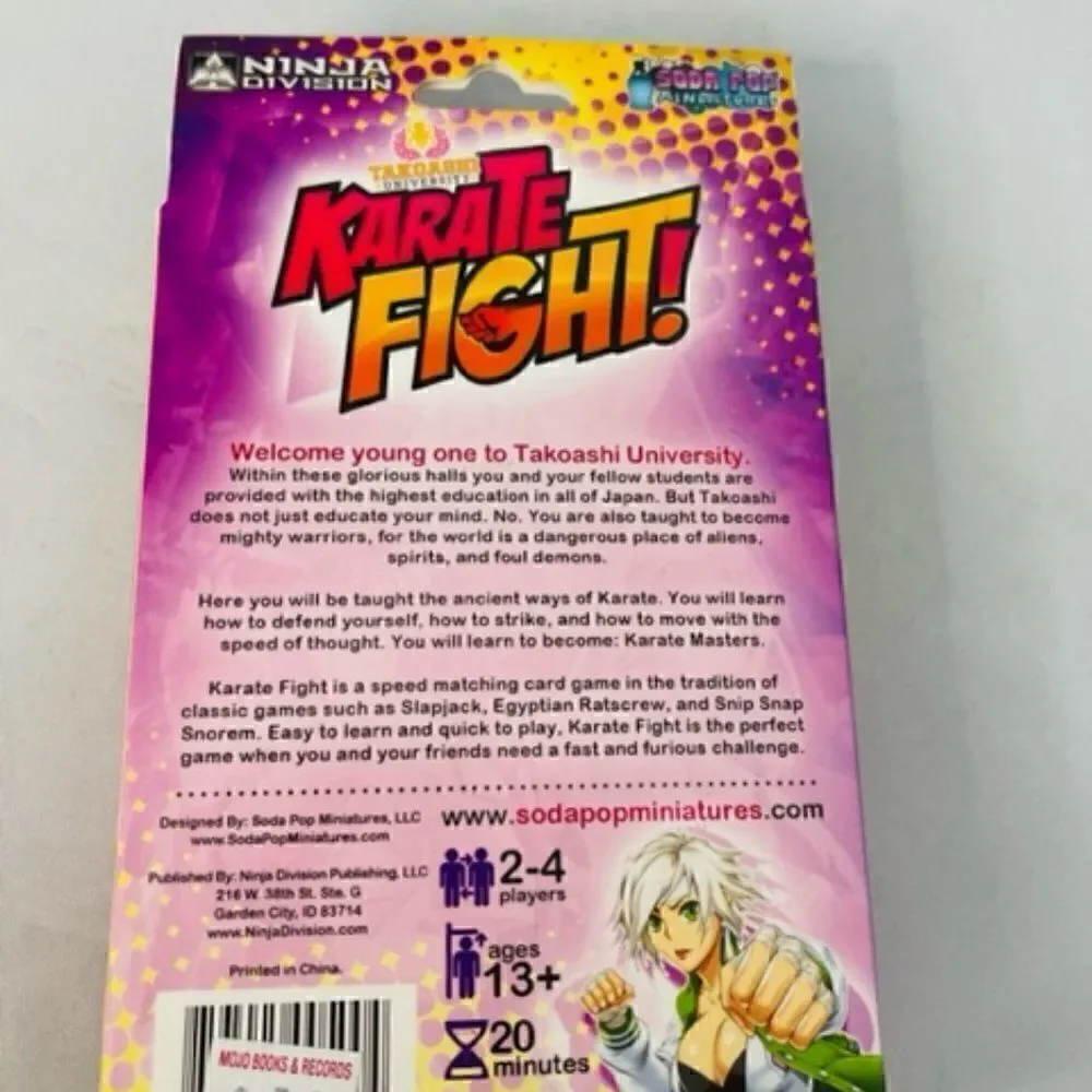 Karate Fight! Card Game Board Game FAST SHIP Excellent - never used.